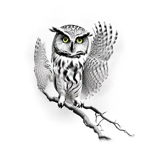 Owl Speading It's Wings