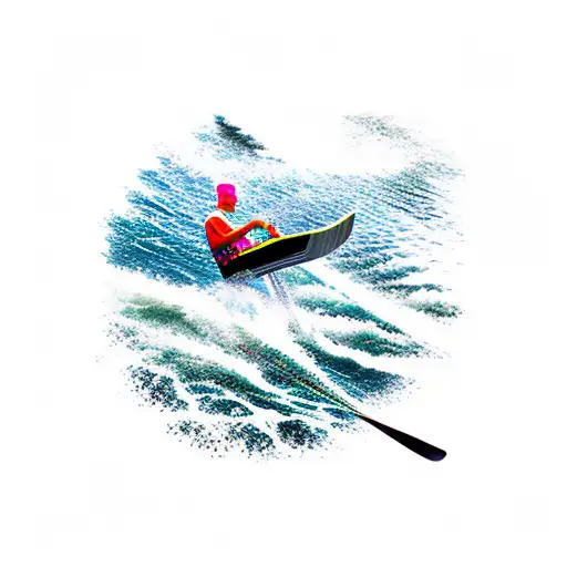 Water Skiing With Mountains