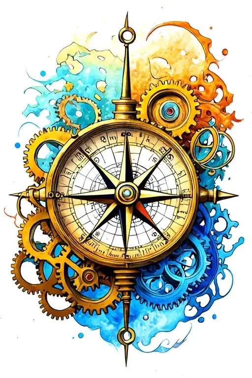 Compass With Gears