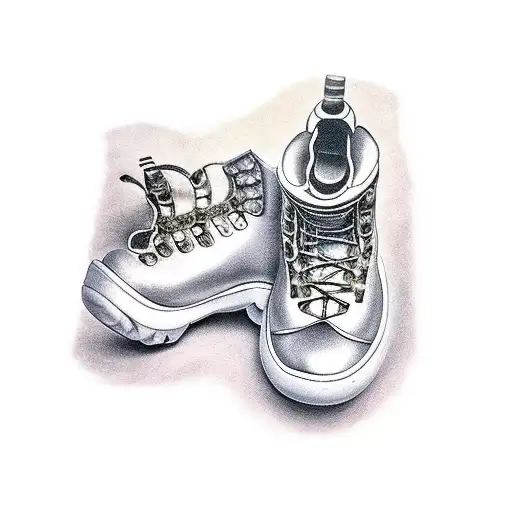 A Hiking Boot Stepping On A Coffee Bean