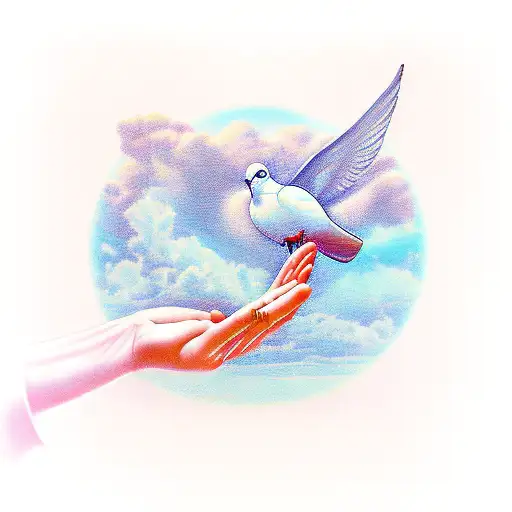 A Dove In Prayer Hands
