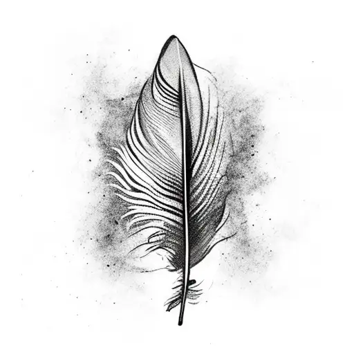 Feather With Ink And A Letter