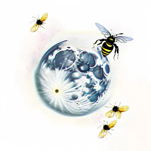 Moon With Bee