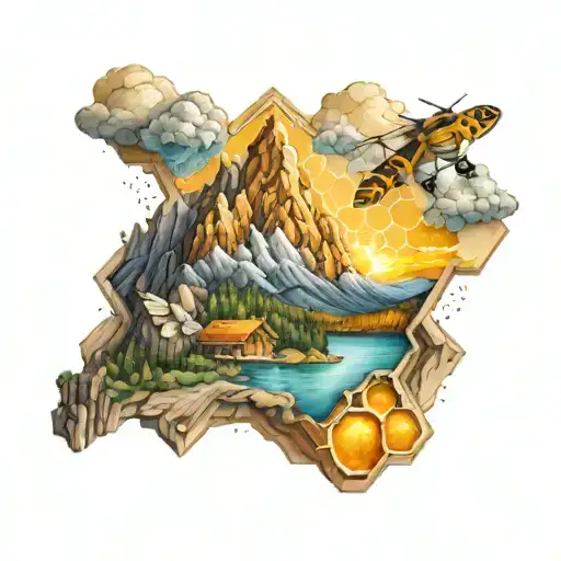 Honeycomb Mountain Landscape