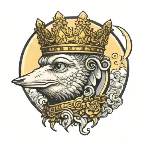 Moon Wearing A Crown