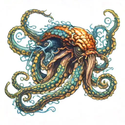 Realistic Kraken Colored