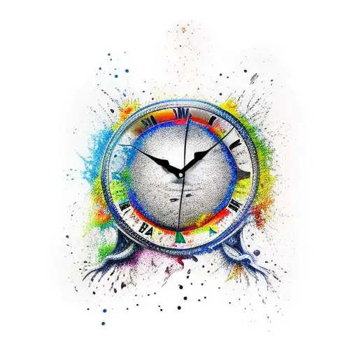 Salvador Dali Melting Clock On A Knife