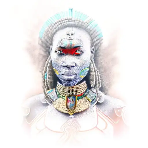 African Woman Warrior With The Armor Of God On
