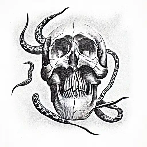 Skull And Snakes
