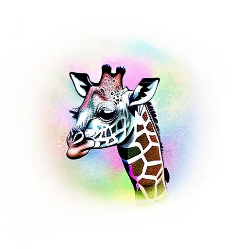 Calf With A Giraffe Love