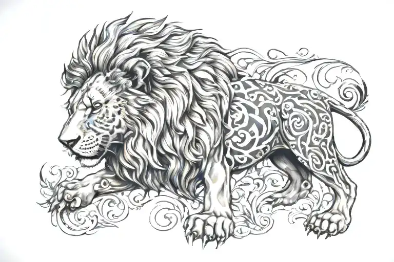 Lion Tattoo For Shoulder