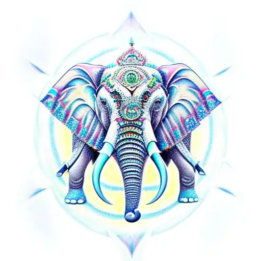 Water Angel Mandala Elephant