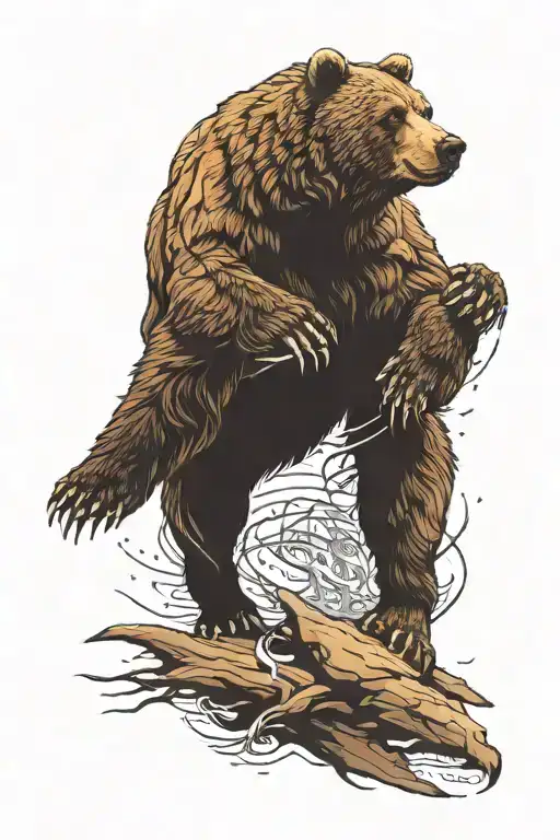 Standing Powerful Bear