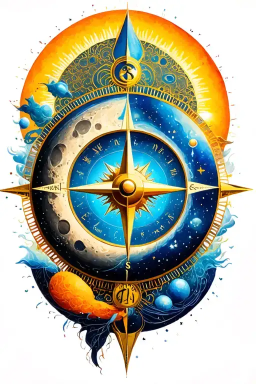 Sun Moon Compass Space