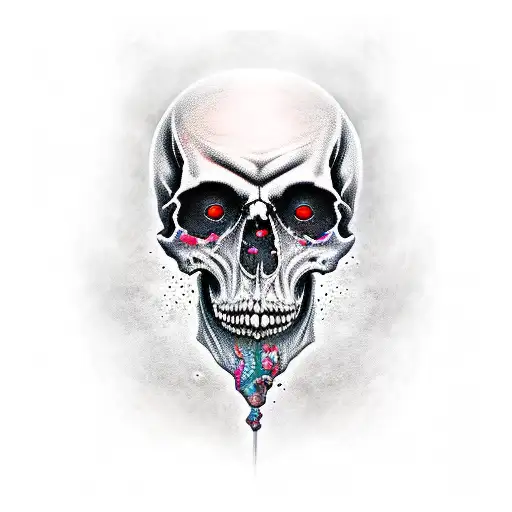 Dark Demon Skull Black
