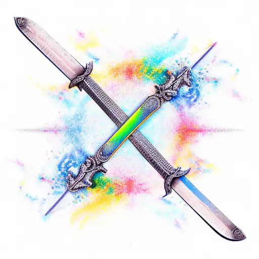 Sword With Distorted Pixel Effect