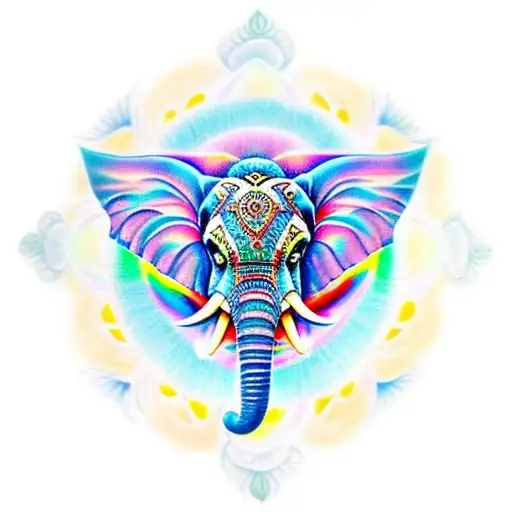 Water Angel Mandala Elephant