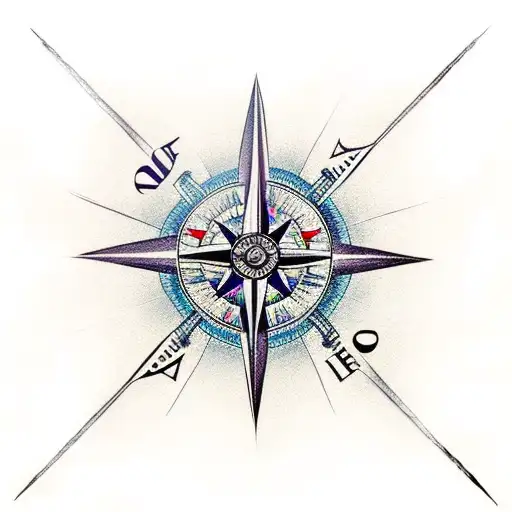 Butterfly And A Compass