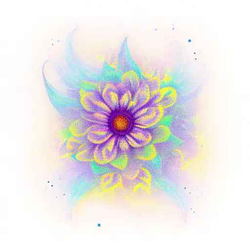 Flowers With Colorful Background