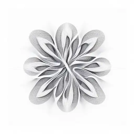 An Abstract Design Of Intersecting Curved Lines Forming A Plant-like Structure