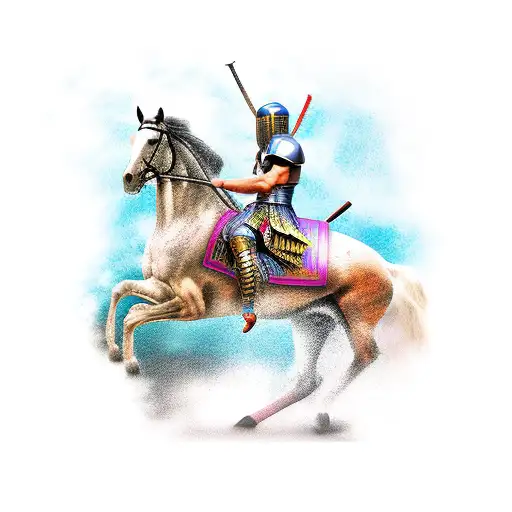Roman Warrior Riding Horse