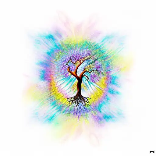 Phoenix With A Tree Of Life All In Color