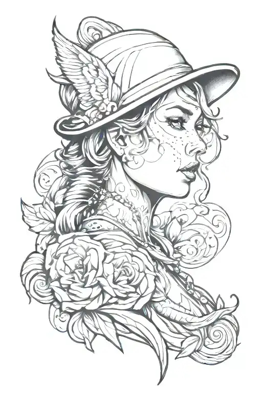 Aftican American Woman Strength Inspired Tattoo Featuring