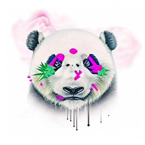 Pink And White Panda