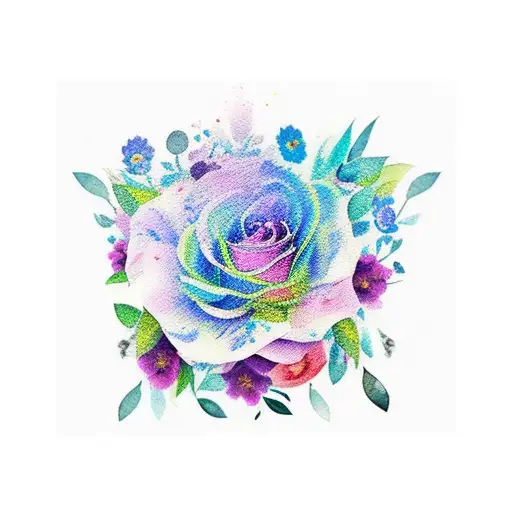 Floral Watercolor Armband