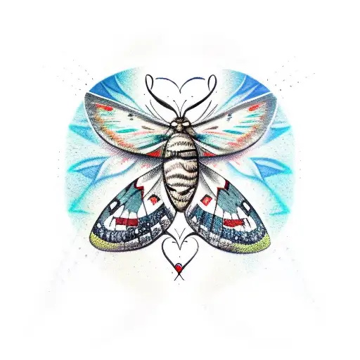 Moth With Damaged Wings And Writing Vidi Vini Vici