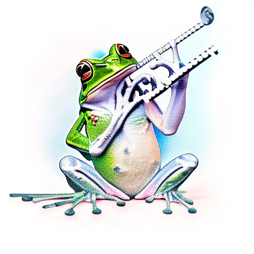 Frog Playing Instrument