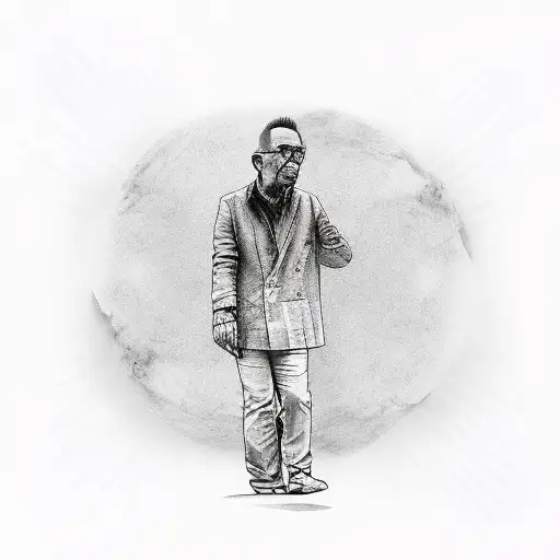 World On Fire And A Man Looking At It