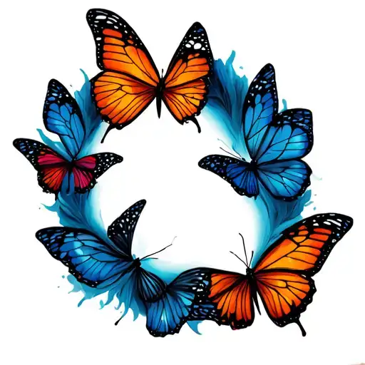 Skull Turning Into A Butterfly Emerging