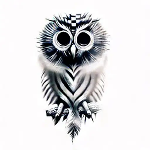 A Tribal Tattoo Boruca Owl Face