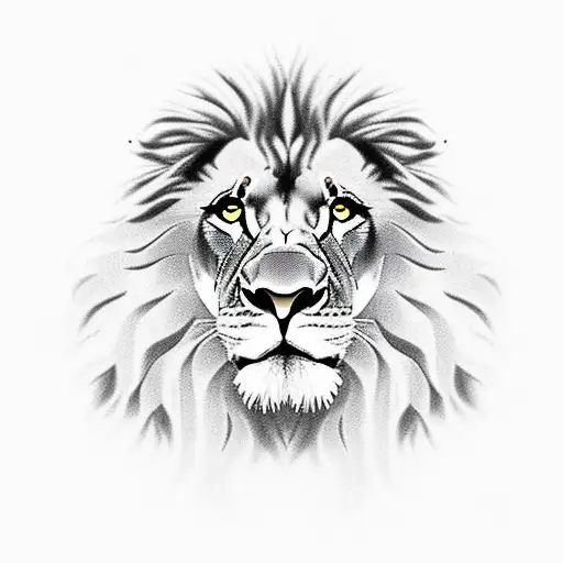 Collorful Lion With Kids Names In Its Mane