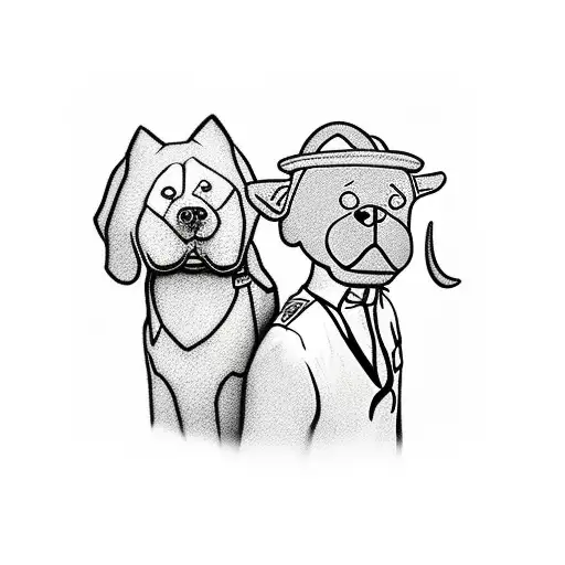 Tin Tin Themed Man And Dog