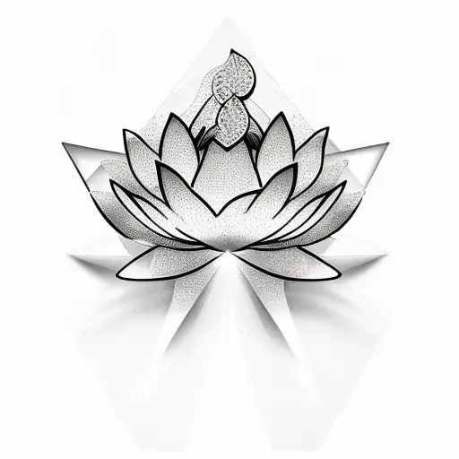 A Diamond-shaped Lotus Flower With Musical Notes As The Petals