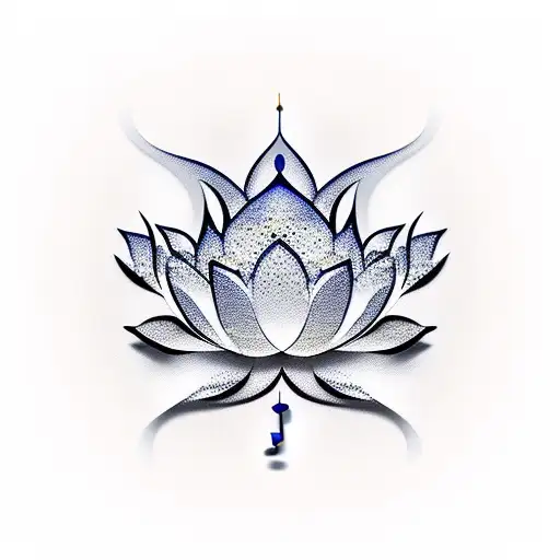 A Diamond-shaped Lotus Flower With Musical Notes As The Petals