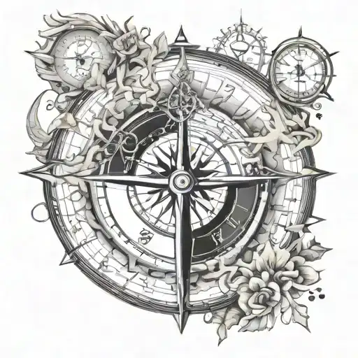 Compass With Initials
