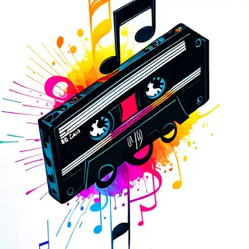 Music Notes Cassette Tape