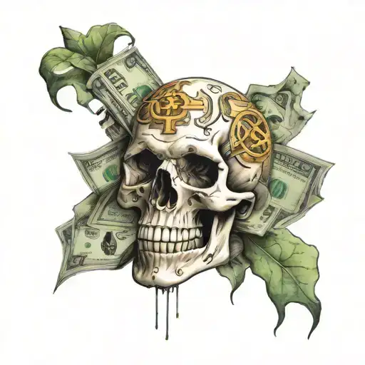 Skull And Cash Sign