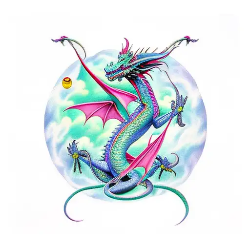Dragon On Cosmos For Woman