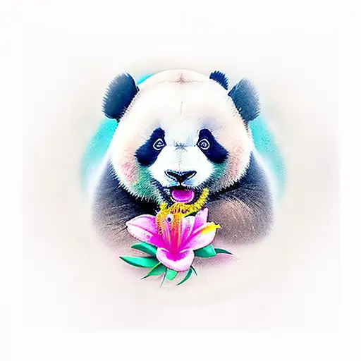 Panda With Lily