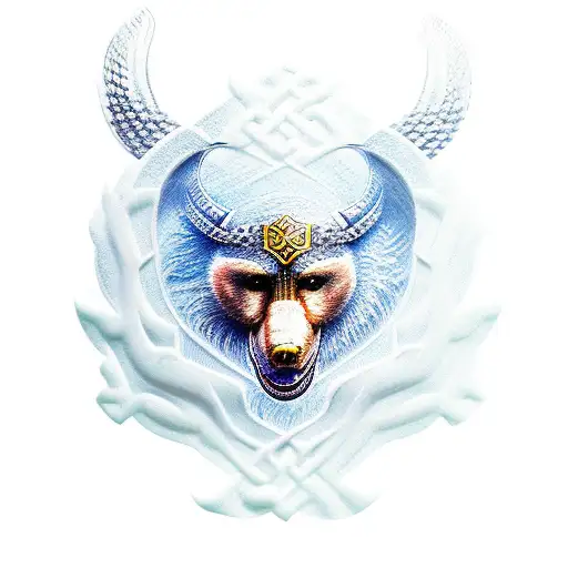 Viking Greek Wind Rose Bear Eagle Courage Symbol Ivy