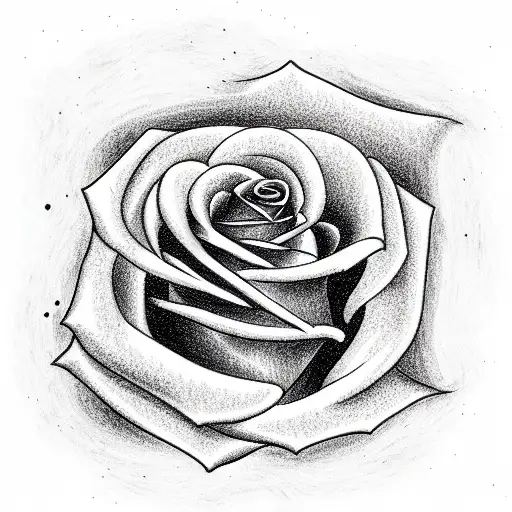 Rose And Piece Of Coal