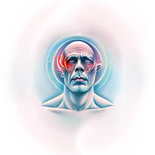 Man Meditating With Background Of Devils Head