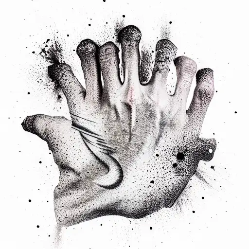 Space Breaks Through The Skin Of My Hand