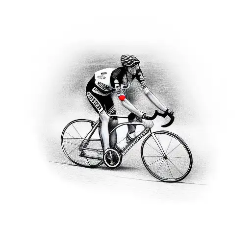 Race Bicycle Black White