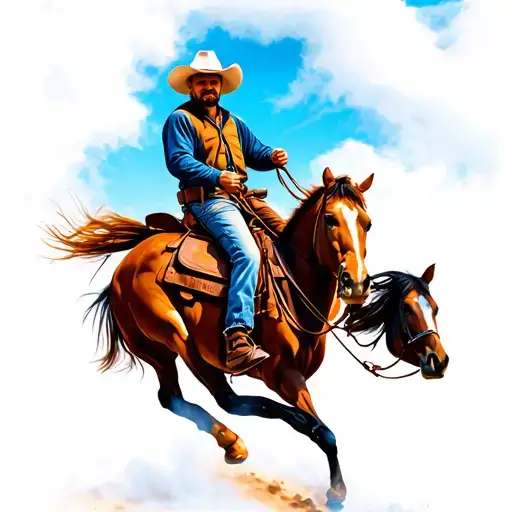 Cowboy Riding Away Forever