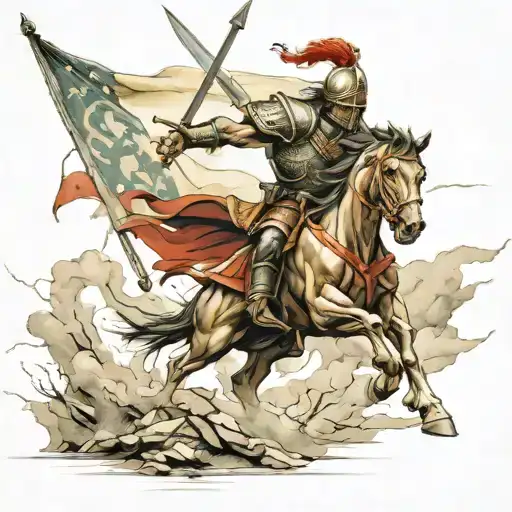 Warrior In Battle Field